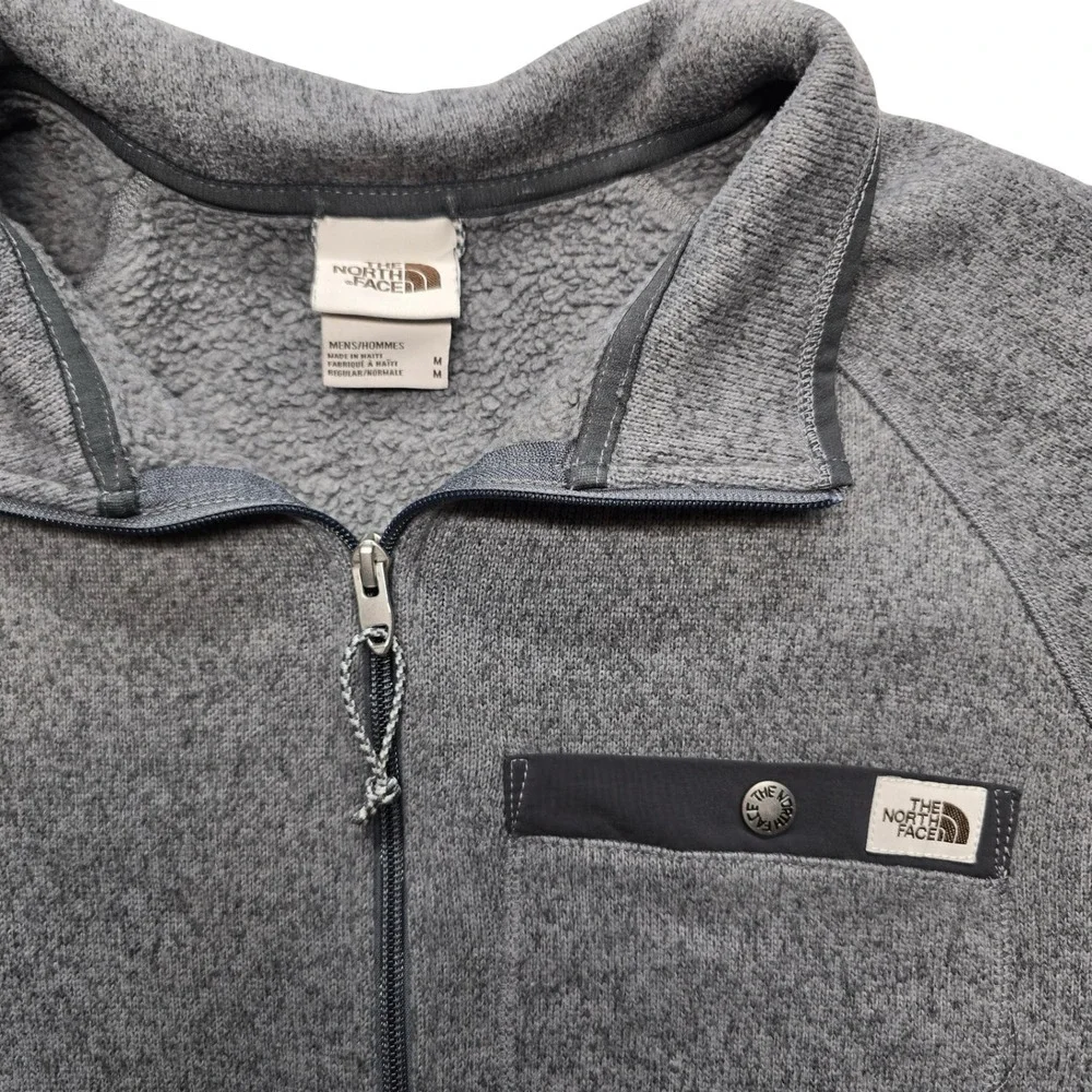 The North Face Fleece Quarter Zip Pullover Gray Outdoor Casual‎ Men's M
